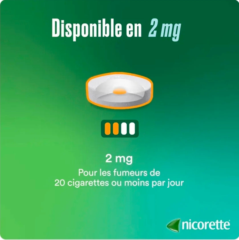 Nicorette 2mg Boite de 40 Pastilles gout fruit