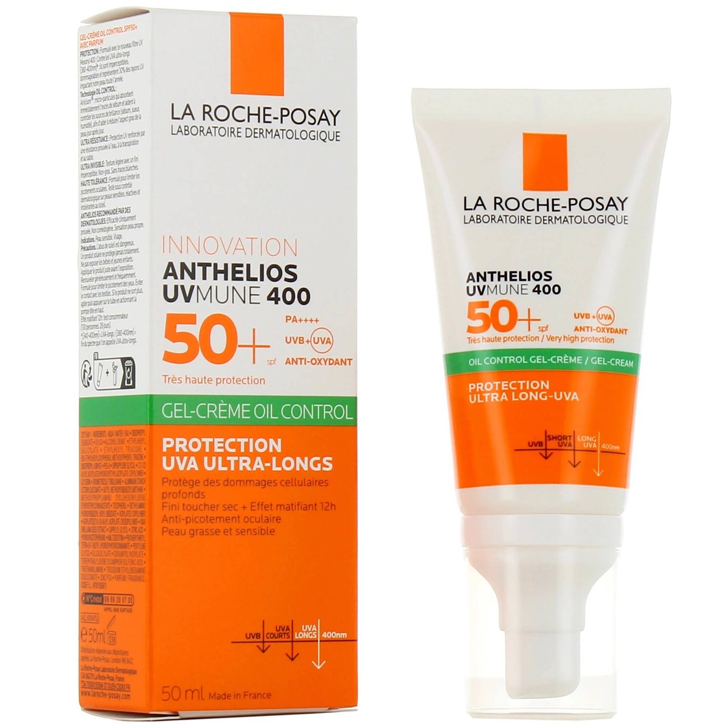 Uvmune 400 Anthelios Gel-Crème Solaire Visage Oil Control LA ROCHE-POSAY