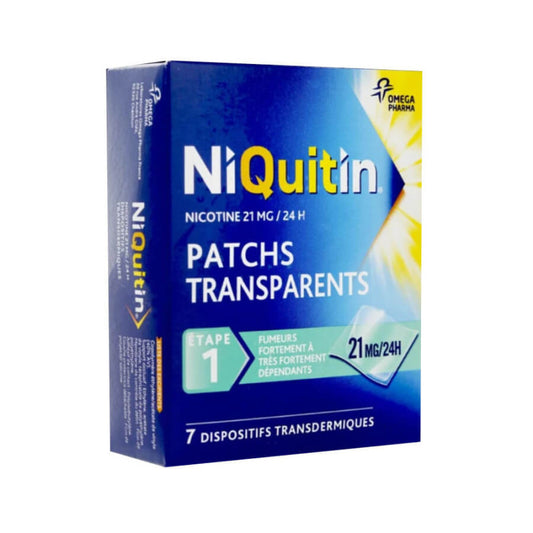 Niquitin patch transparents anti tabac 21 mg/24h 7 unités
