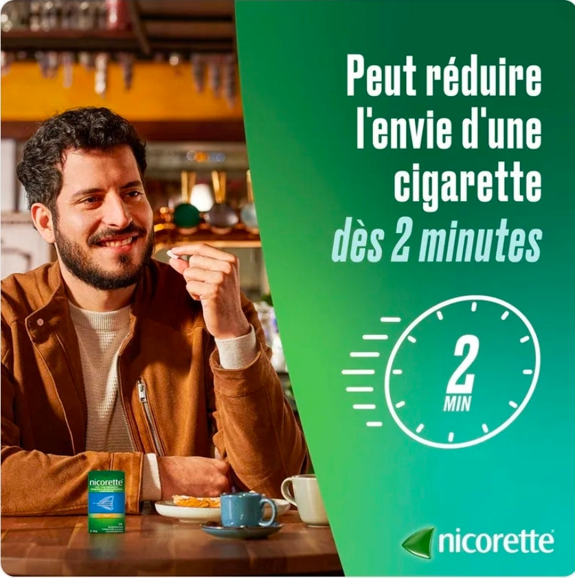 Nicorette 2mg Boite de 40 Pastilles gout fruit